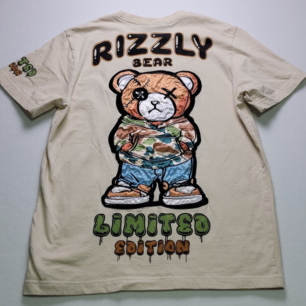 Rizzly Bear Limited Edition Graphic T-Shirt Super Massive Streetwear Medium